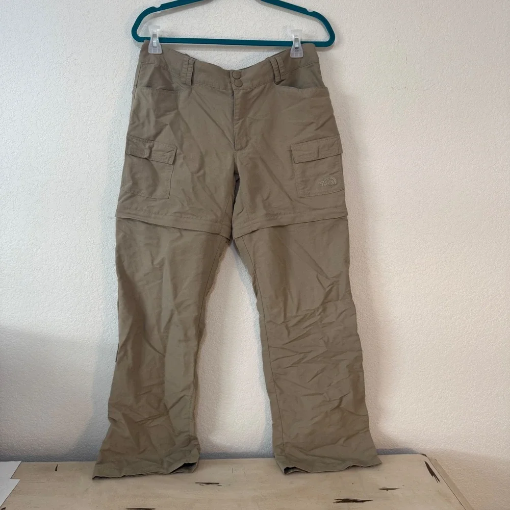 The North Face Womens Convertible‎ Cargo Pants Khaki Size 12 Outdoor Hiking